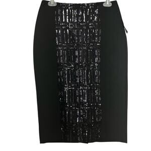 Worthington Womens Black Embellished Pencil Skirt Sz 6